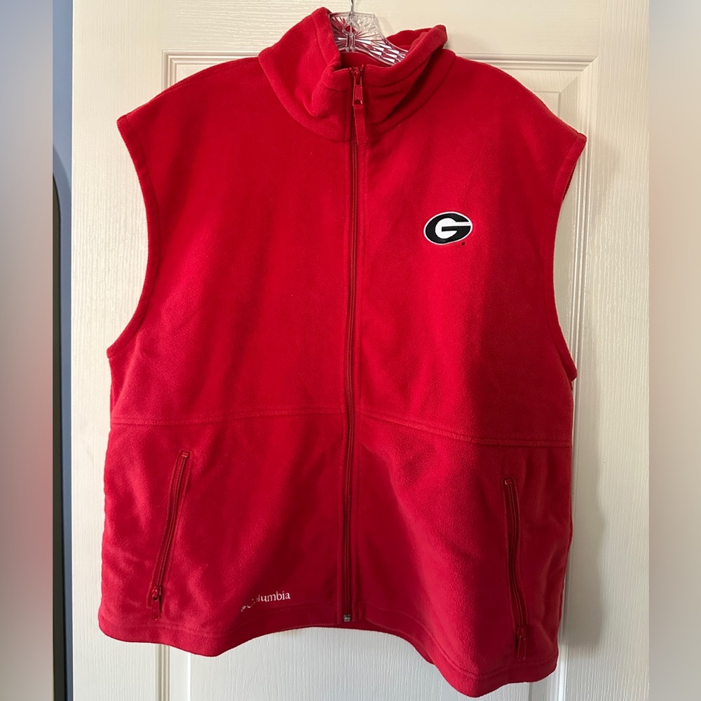 Men’s Columbia Fleece Vest University of Georgia XL